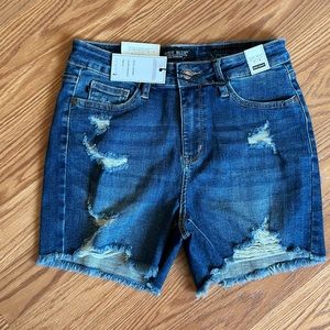 Judy Blue High Waisted Distressed Shorts
